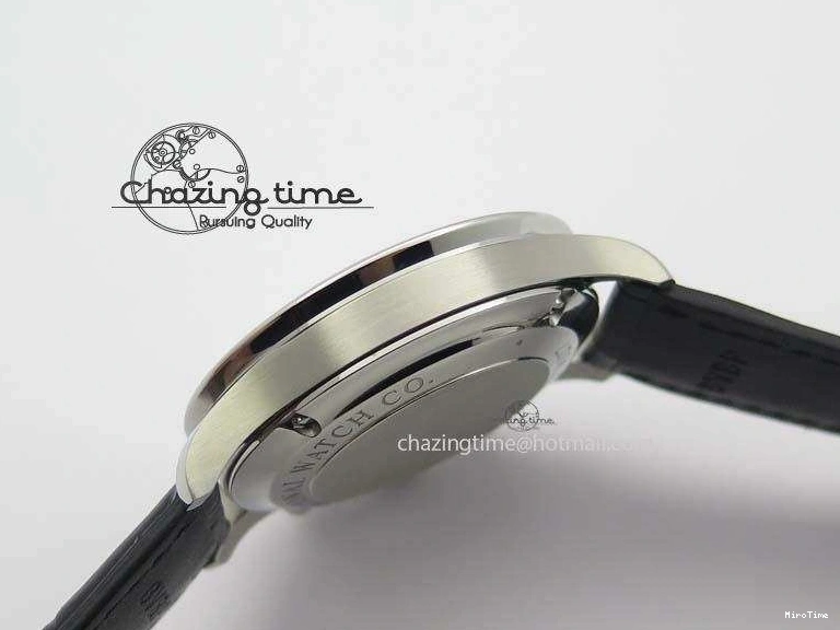 MIROTIME 0122 Reliable Portuguese IW371447 ZF 1:1 Best Edition SS Black Dial On Black Leather Strap A79350 V 7274